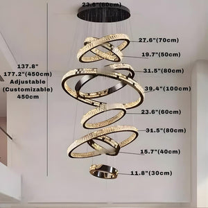 Malen Multi Ring Pendant Light  Seus Lighting