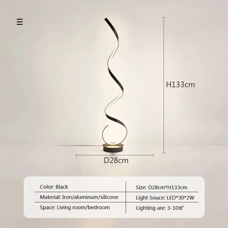 Marya LED Wavy Floor Lamp Seus Lighting