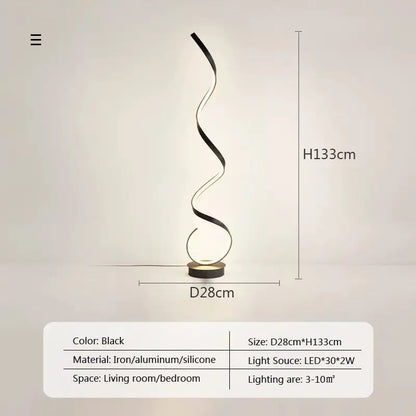 Marya LED Wavy Floor Lamp Seus Lighting