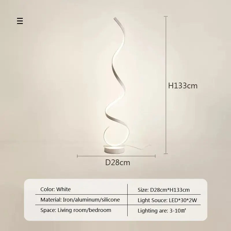 Marya LED Wavy Floor Lamp Seus Lighting