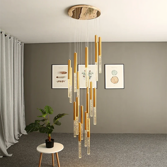 Mina Crystal Entryway Light Fixtures High Ceiling  Seus Lighting