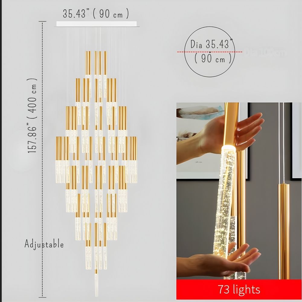 Mina Crystal Entryway Light Fixtures High Ceiling  Seus Lighting