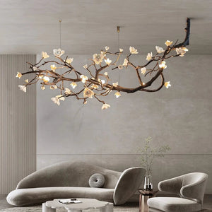 Minas Dimmable Rustic Tree Branch Chandelier  Seus Lighting