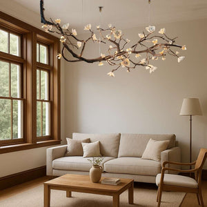 Minas Dimmable Rustic Tree Branch Chandelier  Seus Lighting