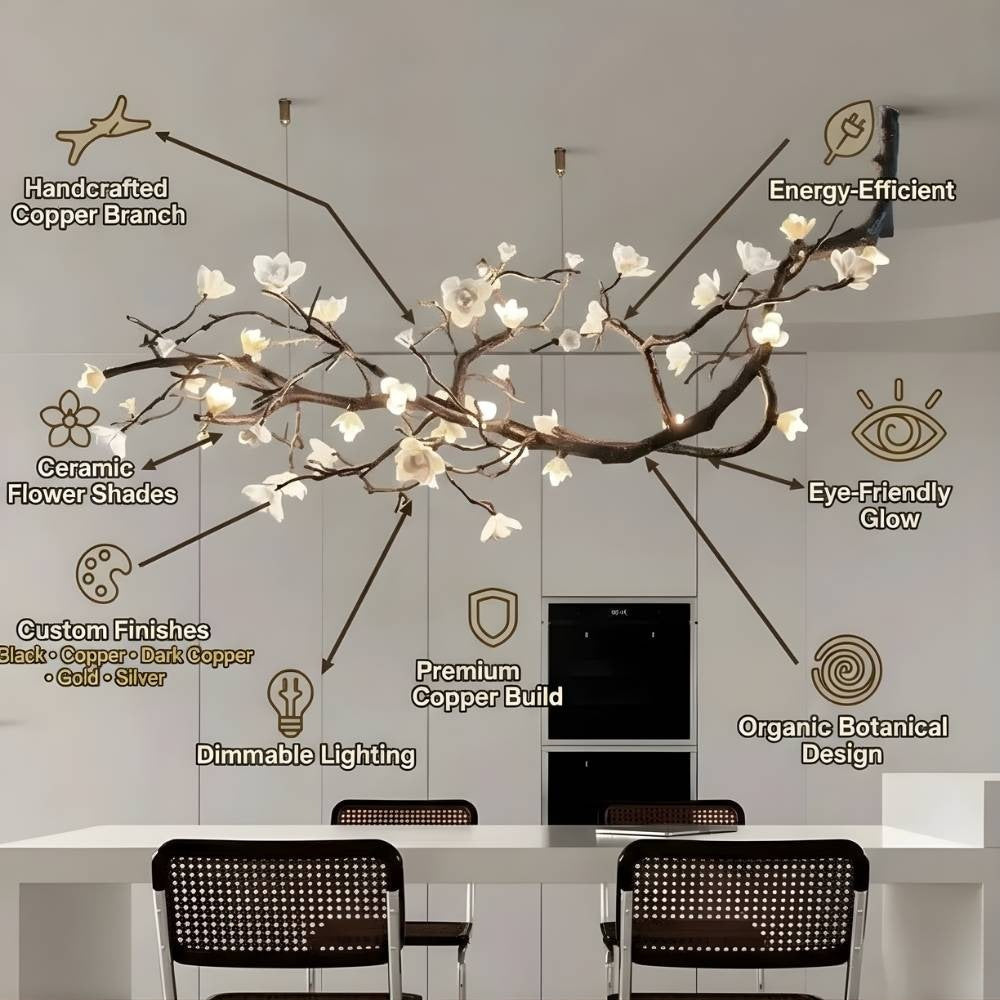 Minas Rustic Tree Branch Chandelier  Seus Lighting
