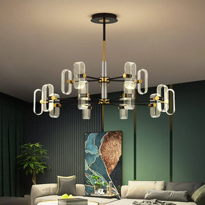 Modern Acrylic Led Chandelier with Remote Control  Seus Lighting
