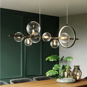 Modern Black Glass Chandelier Seus Lighting