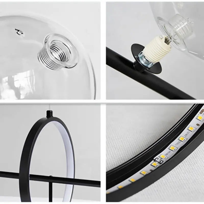 Modern Black Glass Chandelier Seus Lighting