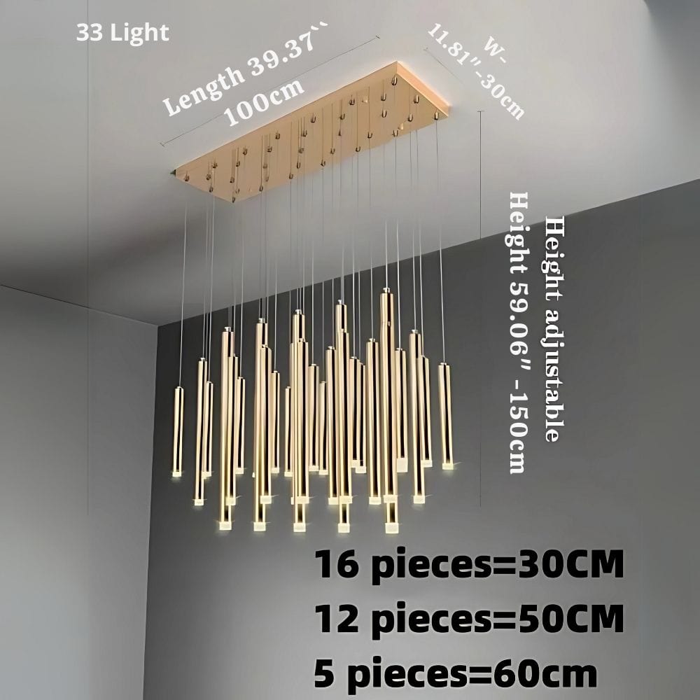 Modern Black & Gold Dining Room Ceiling Fixture  Seus Lighting