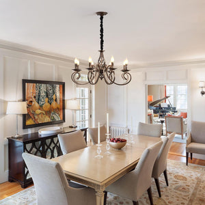 Modern Bronze Rustic Chandeliers 6/8 Heads  Seus Lighting