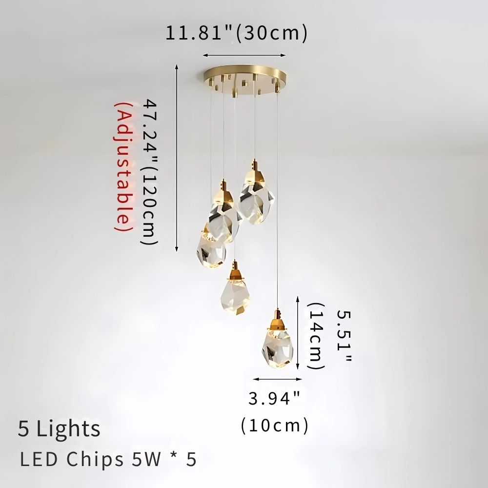 Modern Crystal Chandelier for High Ceiling Living Room  Seus Lighting