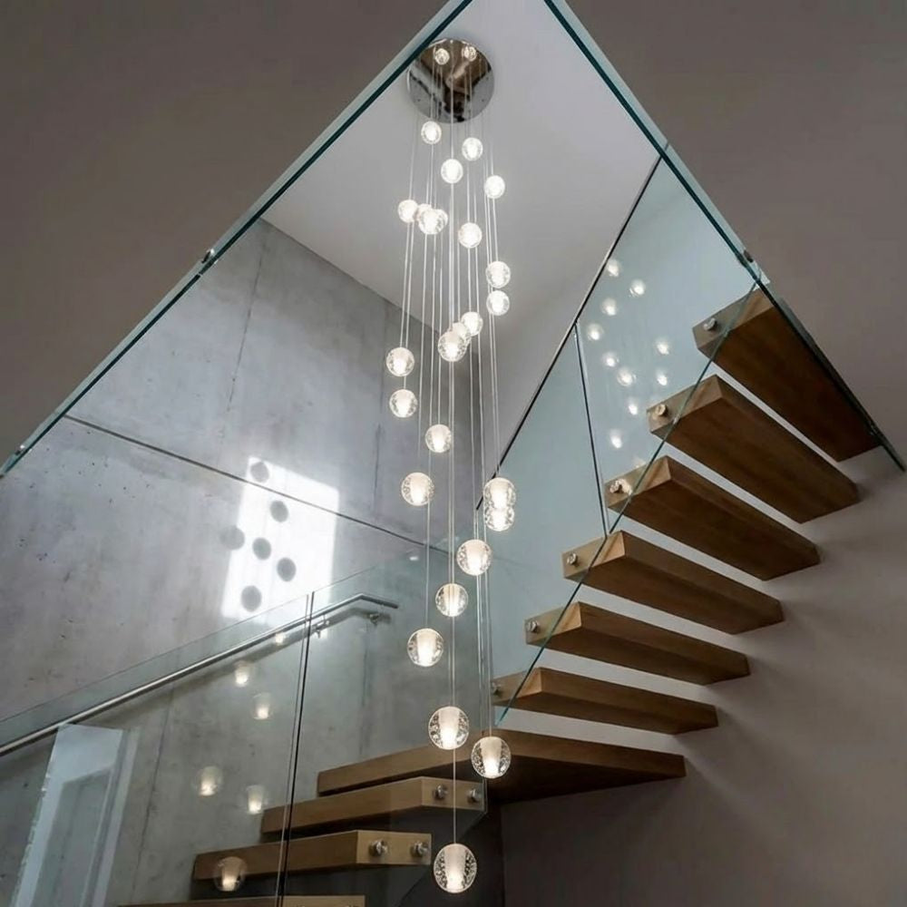 Modern Crystal Glass Bubble Chandelier for Foyer – Seus Lighting