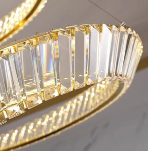 Modern Crystal Light Fixture for Staircase & Foyer & High Ceiling  Seus Lighting
