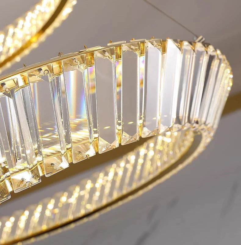 Modern Crystal Light Fixture for Staircase & Foyer & High Ceiling  Seus Lighting