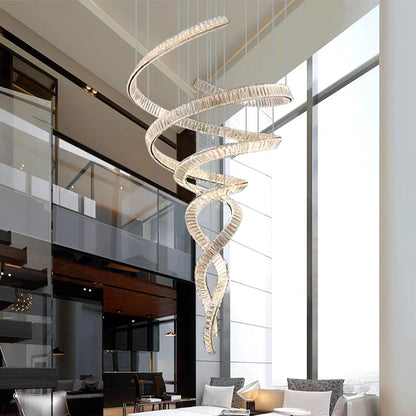 Modern Crystal Light Fixture for Staircase&Foyer&Hig Ceiling  Seus Lighting