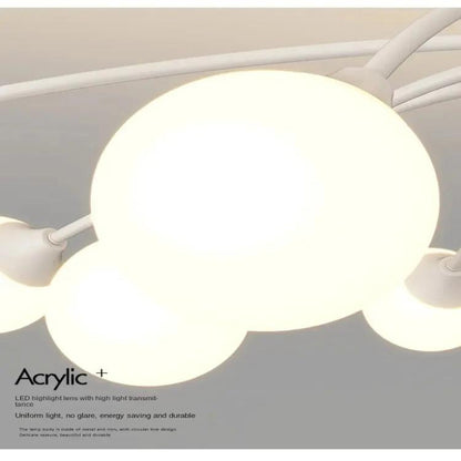Modern Flush Mount Chandelier Beige/Silver Colors  Seus Lighting
