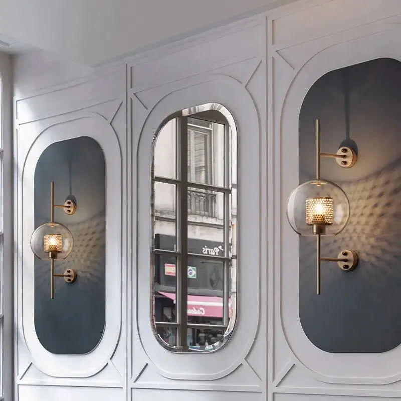 Modern Glass Art Deco Wall Lights  Seus Lighting