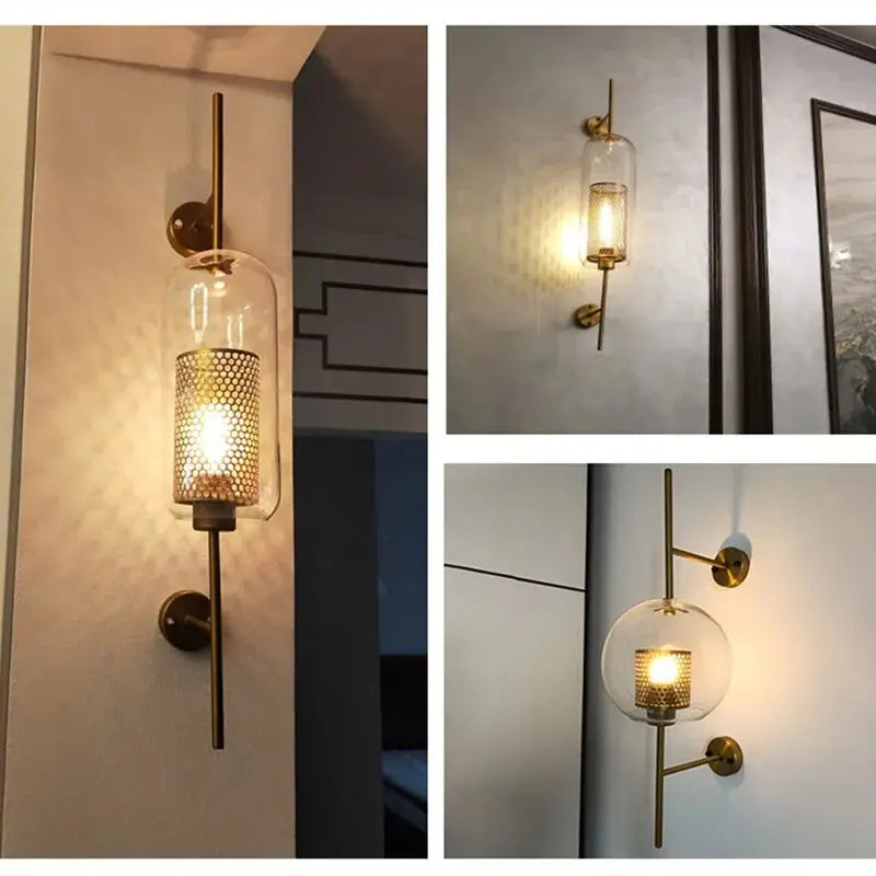 Modern Glass Art Deco Wall Lights  Seus Lighting