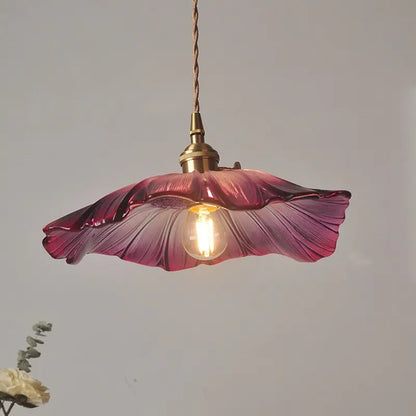 Modern Glass Flower Pendant Lights  Seus Lighting