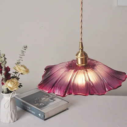 Modern Glass Flower Pendant Lights  Seus Lighting