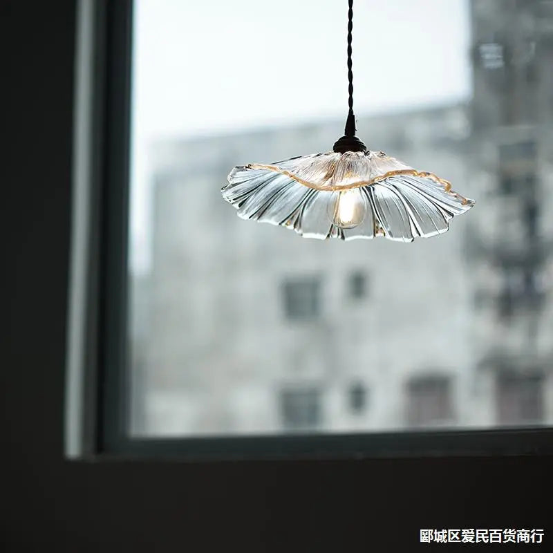 Modern Glass Flower Pendant Lights  Seus Lighting