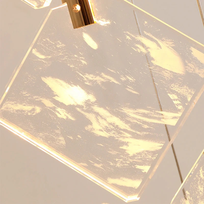 Modern Gold Long Spiral Crystal Chandelier for Staircase  Seus Lighting