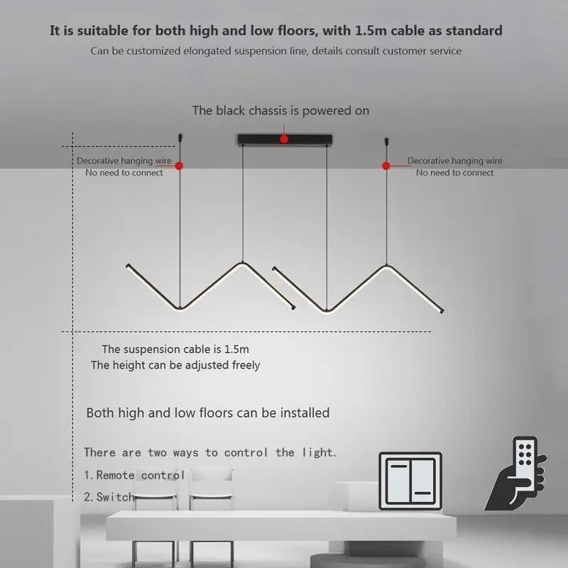 Modern LED Chandelier Lighting for Dining Room  Seus Lighting