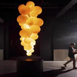 Modern Large Glass Bubble Chandelier - Ceiling Light  Seus Lighting