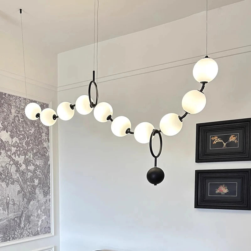 Modern Minimalist Bubble Glass Orb Chandelier - Chandeliers