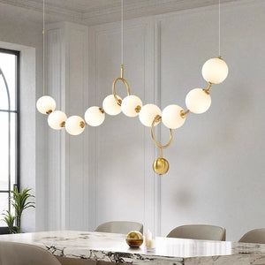 Modern Minimalist Bubble Glass Orb Chandelier - Chandeliers