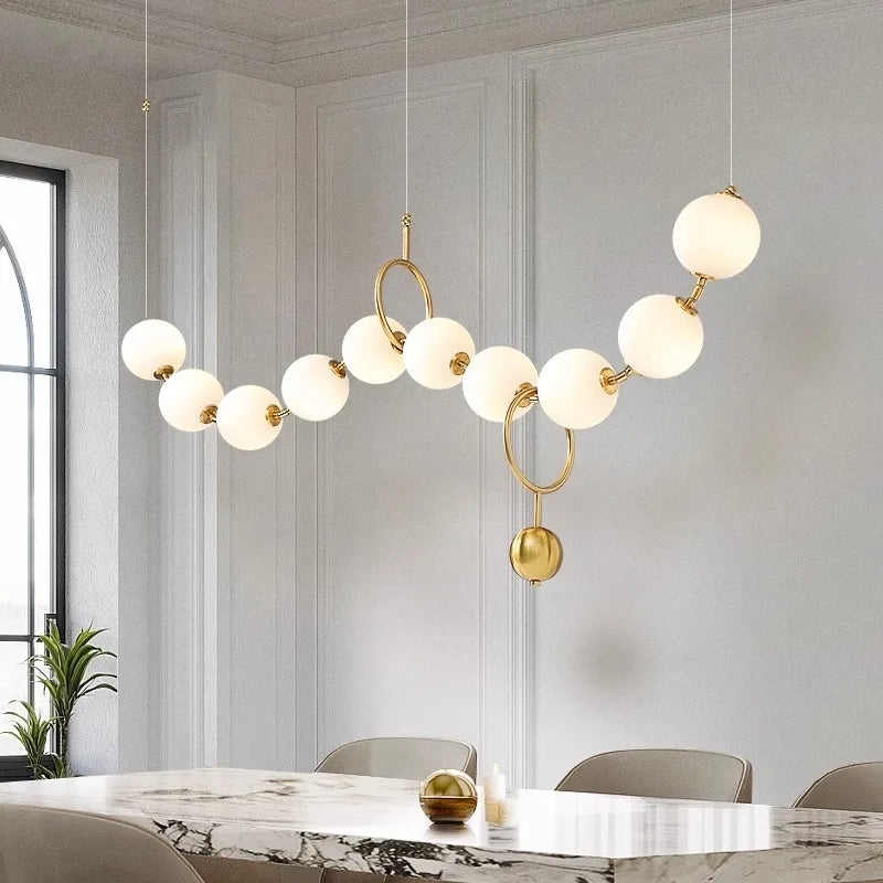 Modern Minimalist Bubble Glass Orb Chandelier - Chandeliers