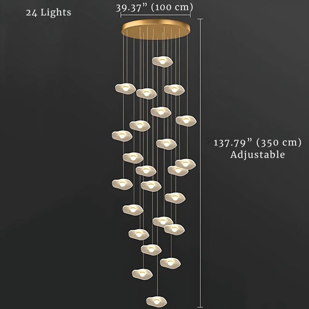 Modern Mushroom Lotus Leaf Led Chandelier  Seus Lighting