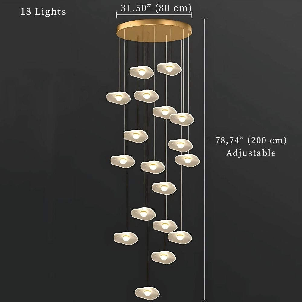 Modern Mushroom Lotus Leaf Led Chandelier  Seus Lighting