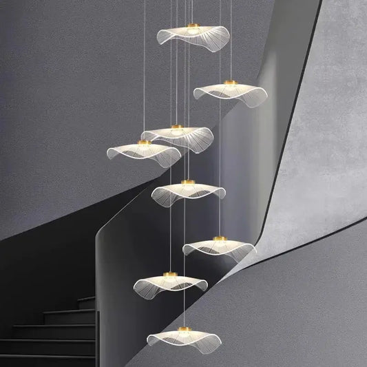 Modern Mushroom Lotus Leaf Led Chandelier  Seus Lighting