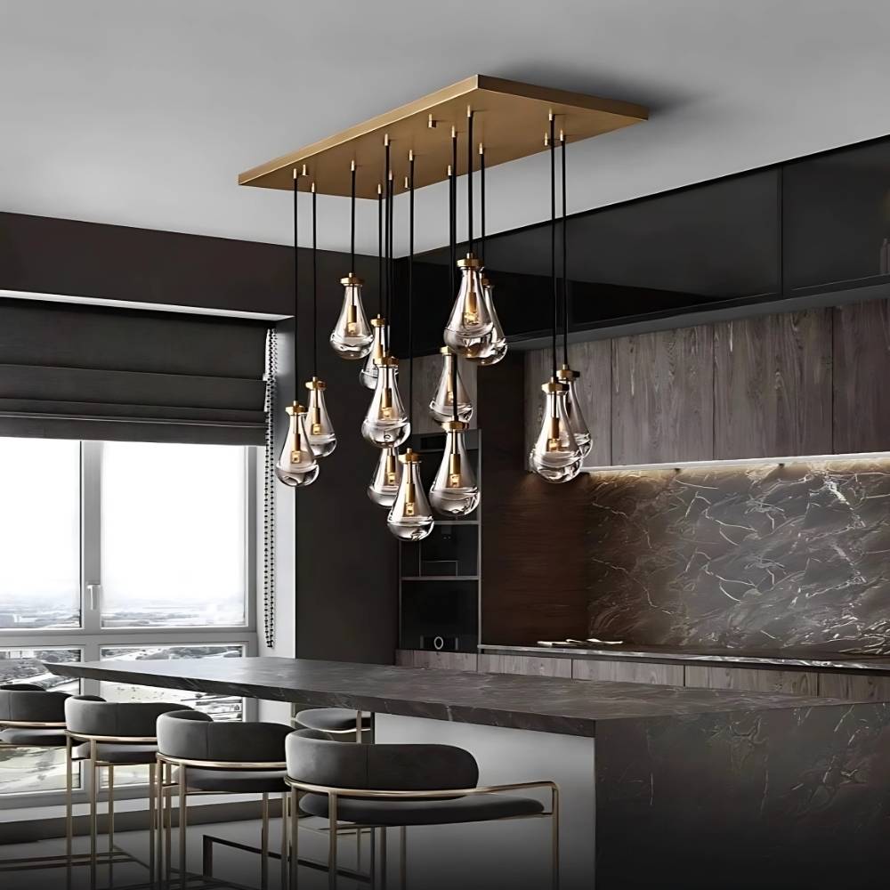 Modern Raindrop Chandelier for Foyer & Staircase  Seus Lighting