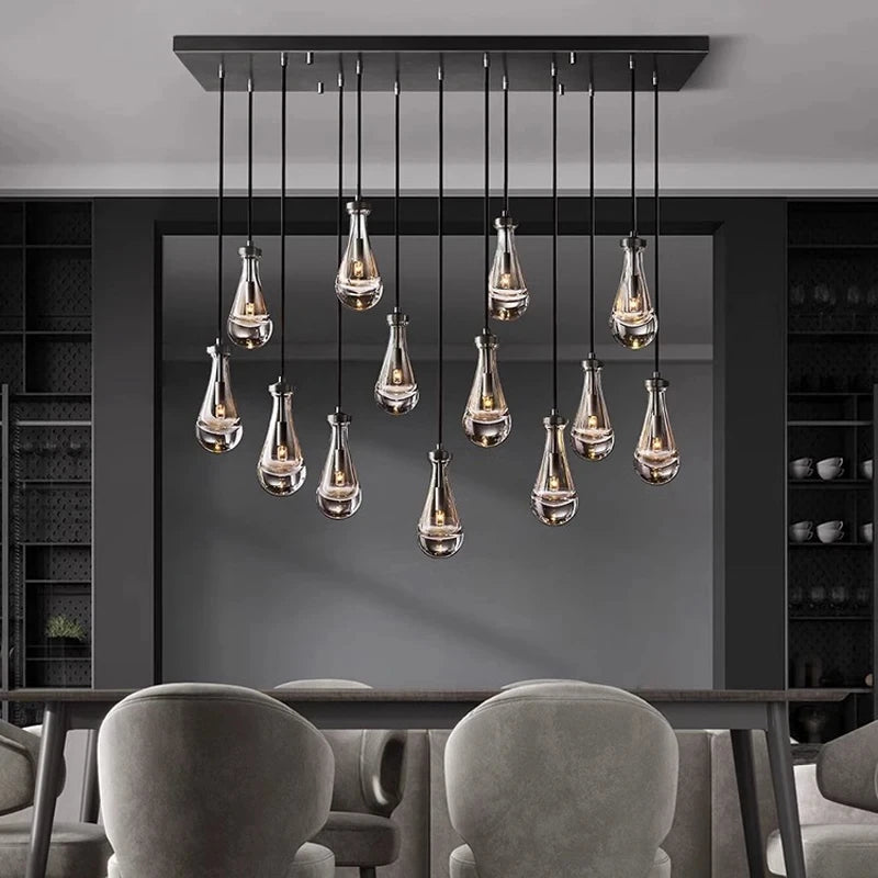 Modern Raindrop Chandelier for Foyer & Staircase  Seus Lighting