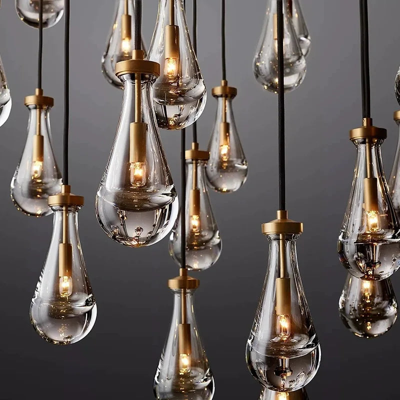 Modern Raindrop Chandelier for Foyer & Staircase  Seus Lighting