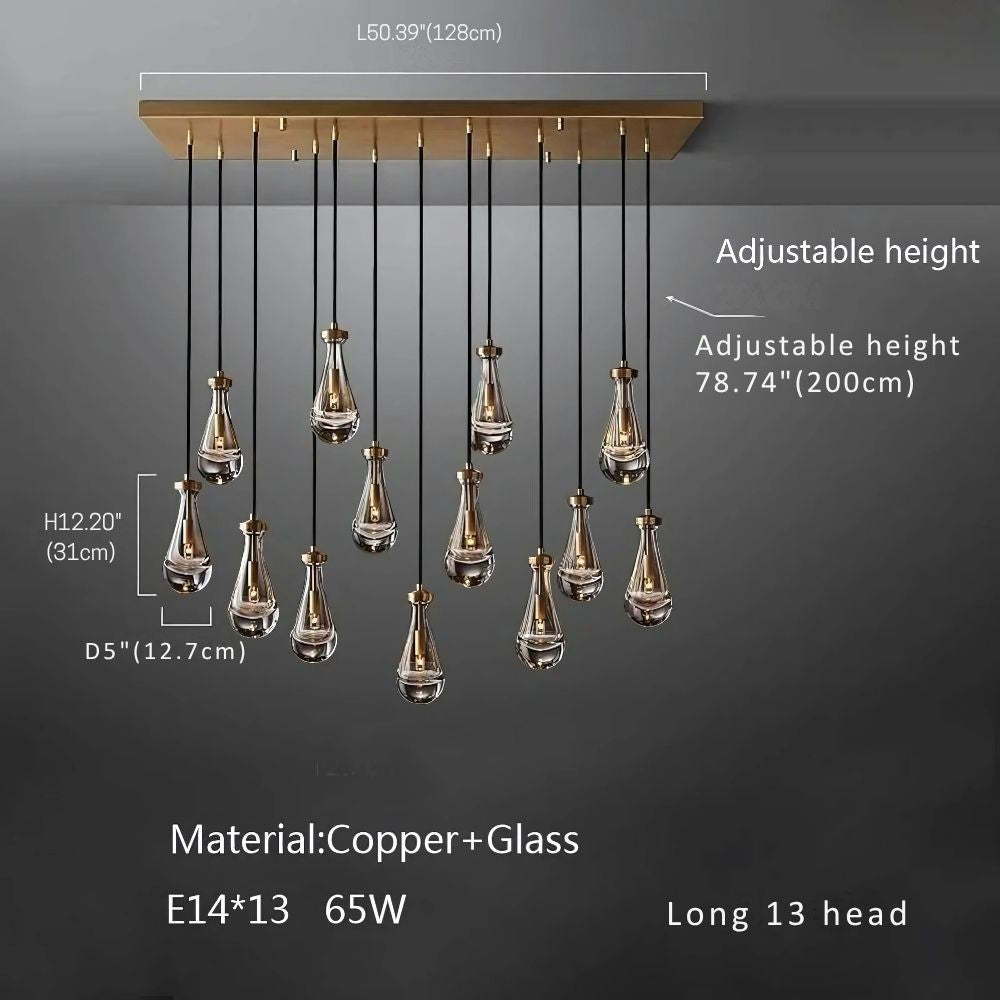 Modern Raindrop Chandelier for Foyer & Staircase  Seus Lighting