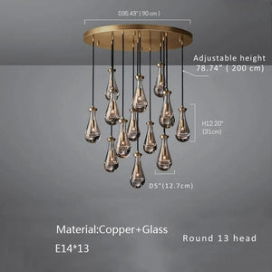 Modern Raindrop Chandelier for Foyer & Staircase  Seus Lighting