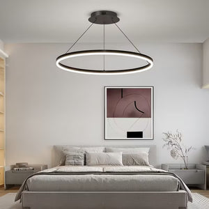 Modern Ring Pendant Light Black/Gold/Brown  Seus Lighting