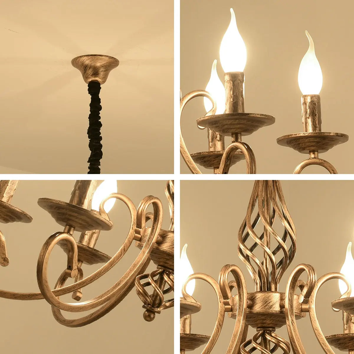 Modern Bronze Rustic Chandeliers 6 8 Heads 6 Heads E12