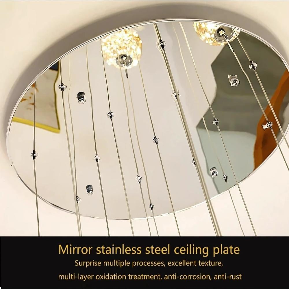 Modern Spiral Chandelier for Staircase  Seus Lighting