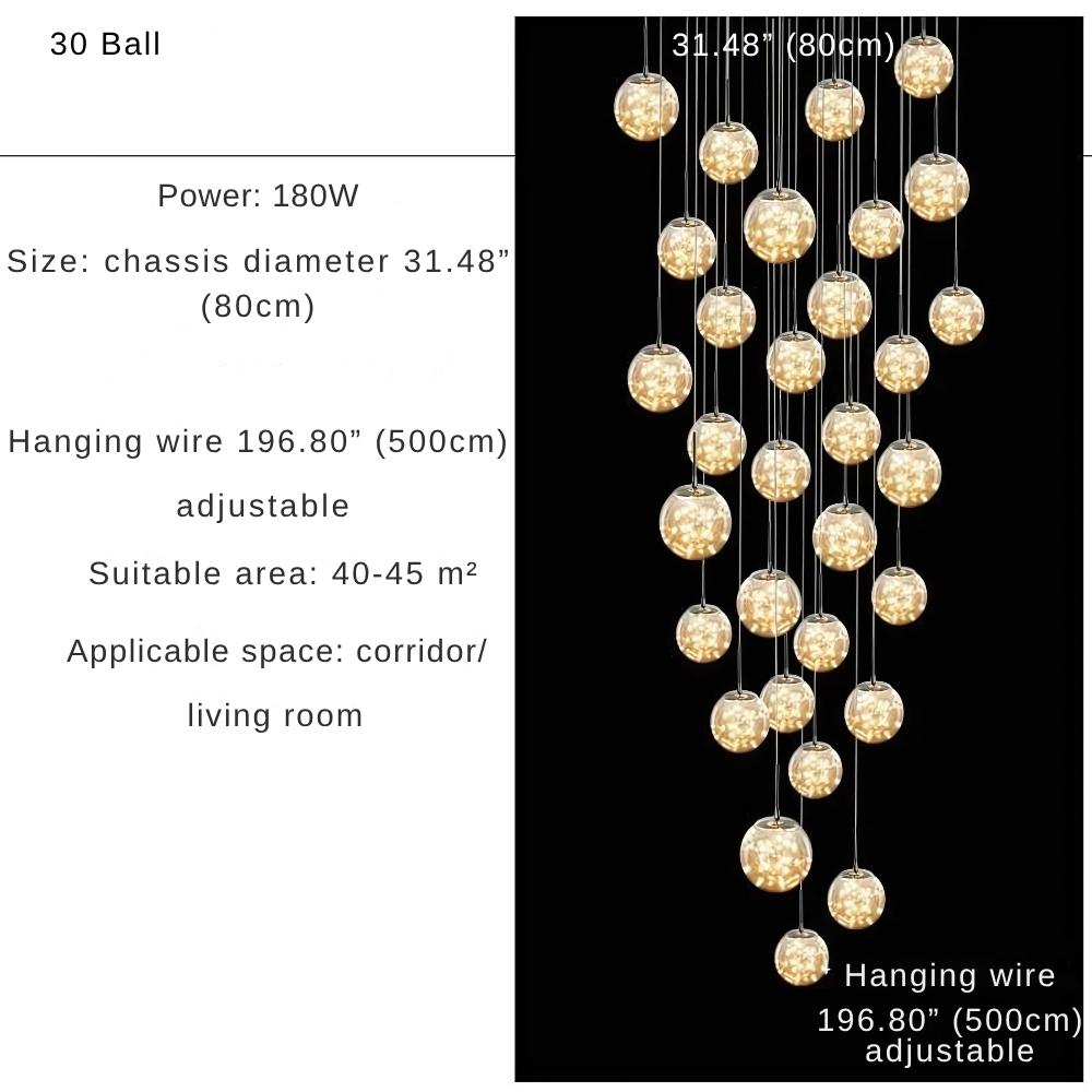 Modern Spiral Chandelier for Staircase  Seus Lighting