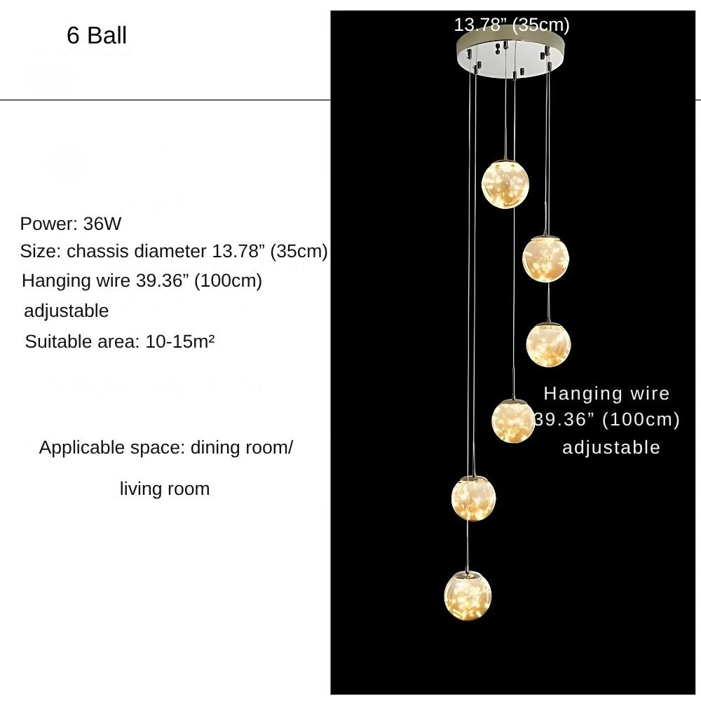 Modern Spiral Chandelier for Staircase  Seus Lighting
