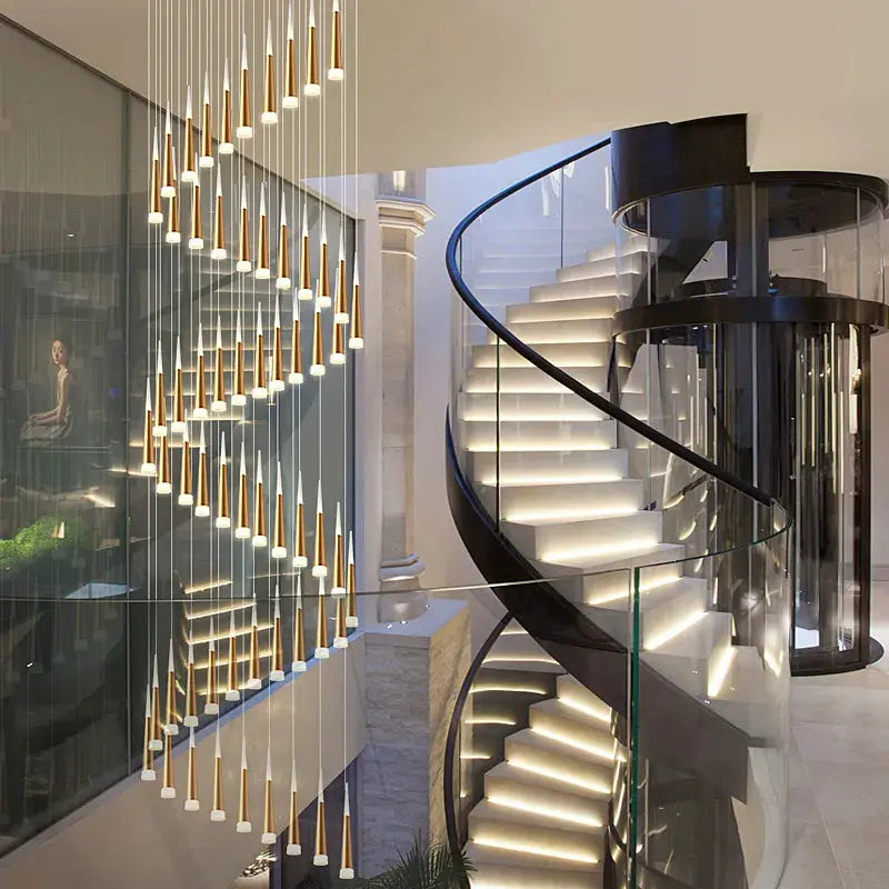 Modern Staircase Chandelier Lighting  Seus Lighting