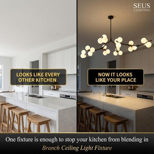 Modern Tree Branch Ceiling Light Fixture  Seus Lighting