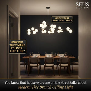 Modern Tree Branch Ceiling Light Fixture  Seus Lighting
