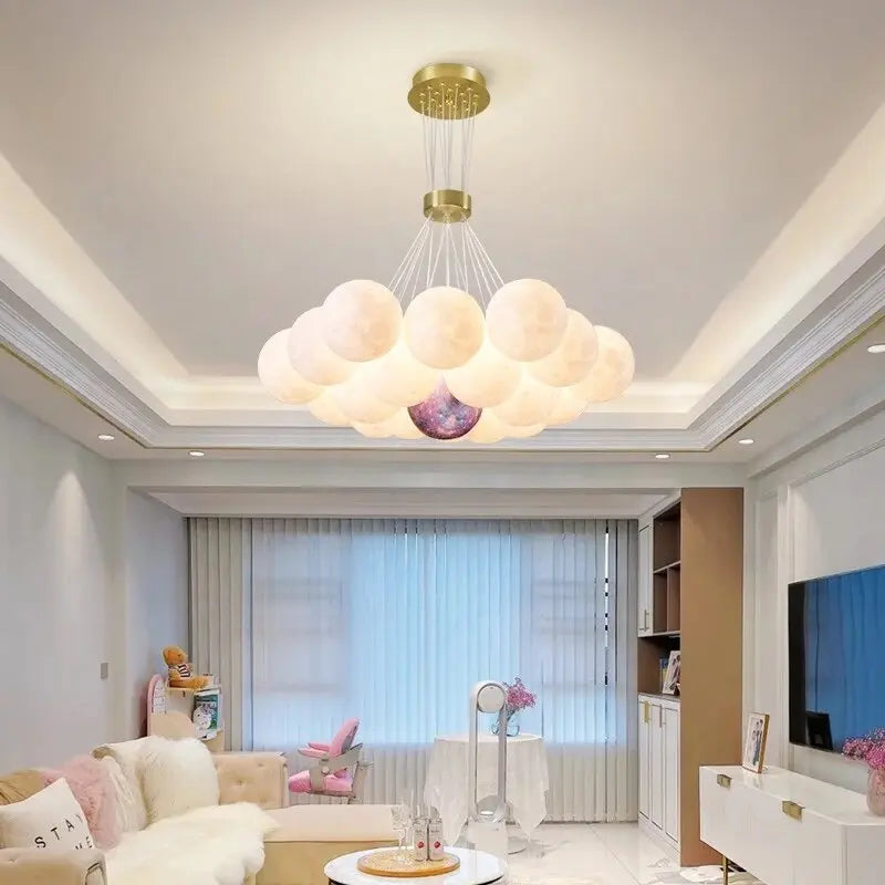 Moon Bubble Pendant Chandelier  Seus Lighting