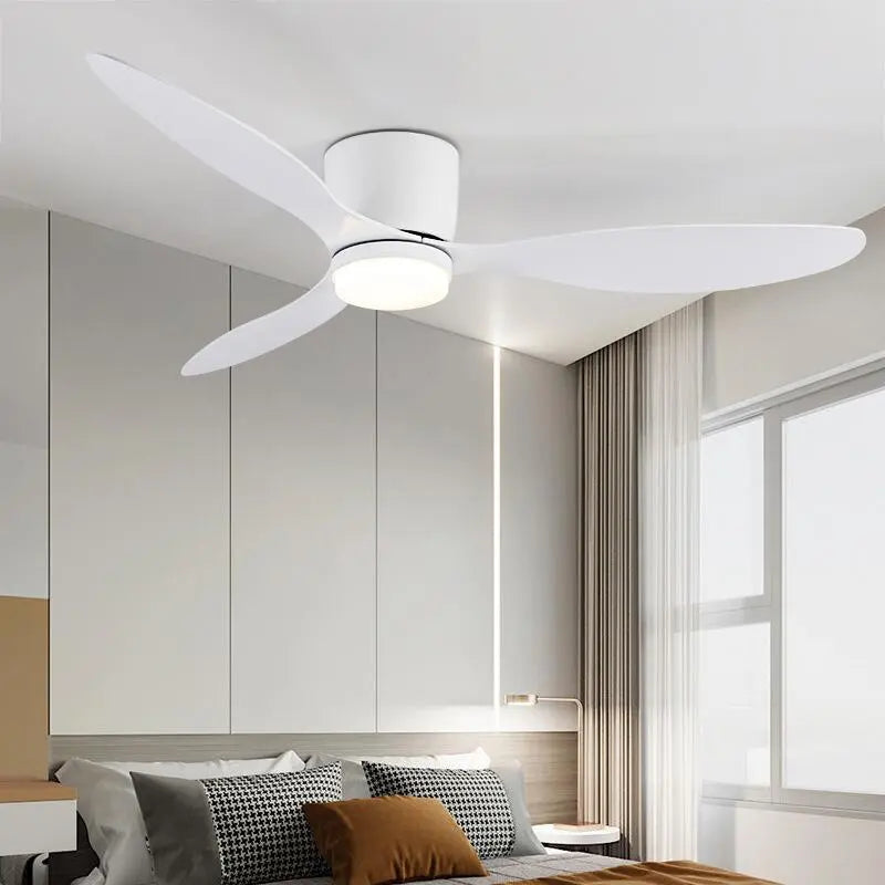 Muriel Modern White Ceiling Fan Model1withlight52Inch220V Seus Lighting