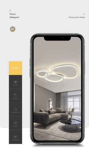 Nelis Modern Smart Led Flush Mount Ceiling Light  Seus Lighting